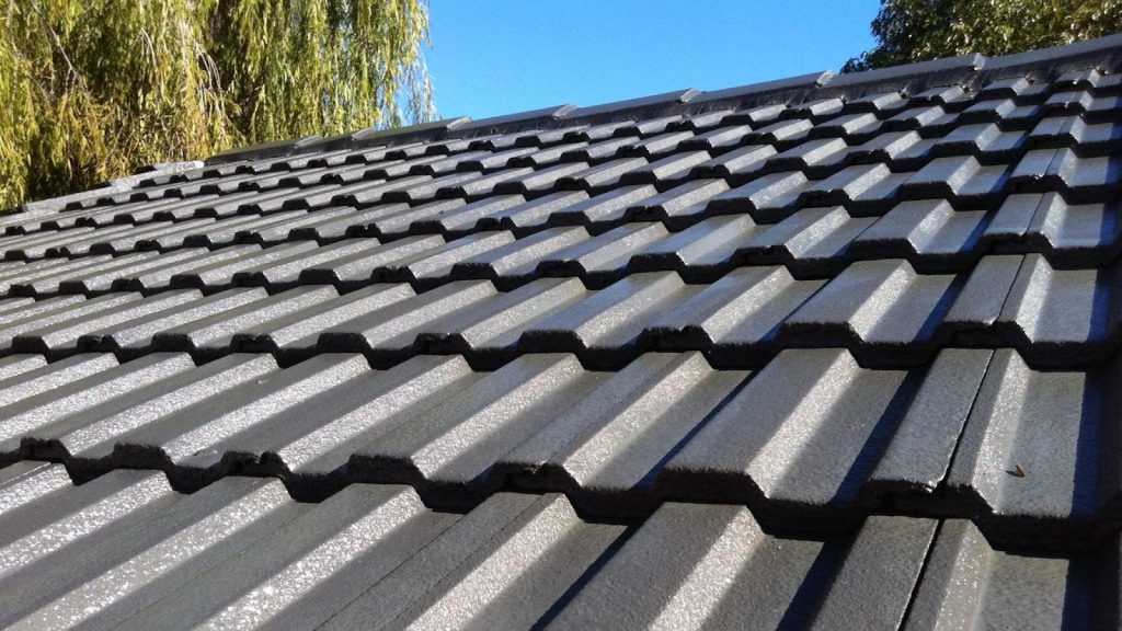grey roof covering